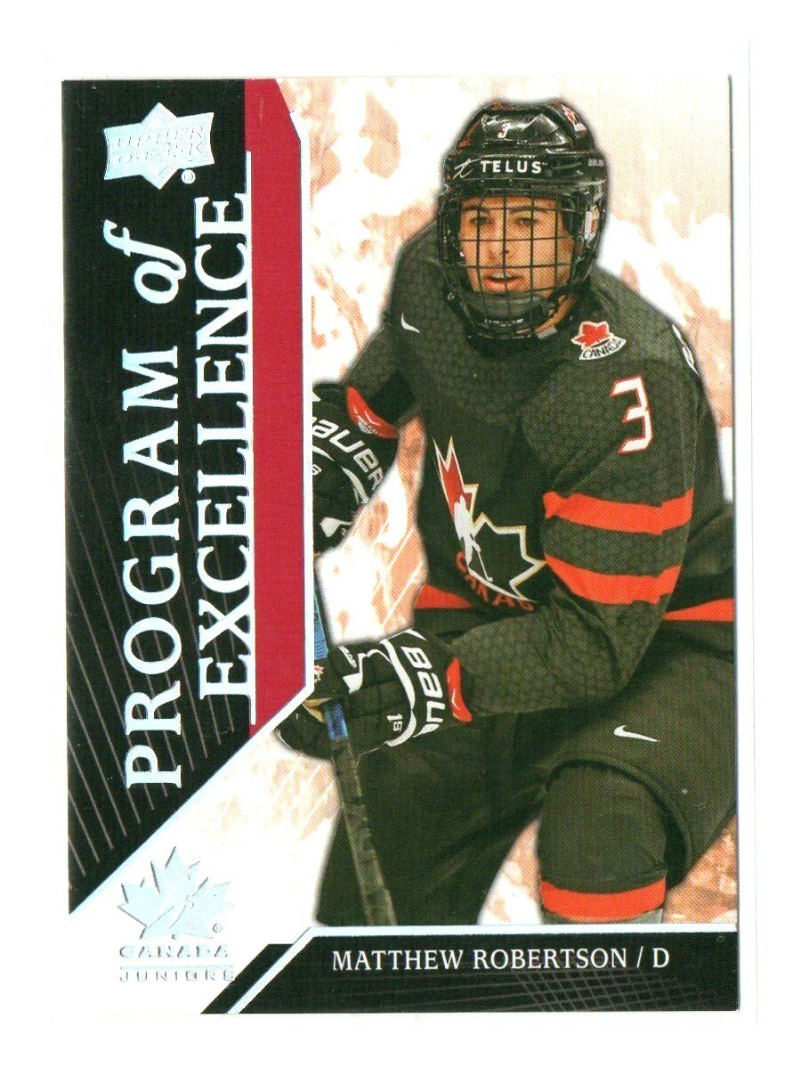 2019-20 UD Team Canada Juniors MATTHEW ROBERTSON Program of Excellence #135