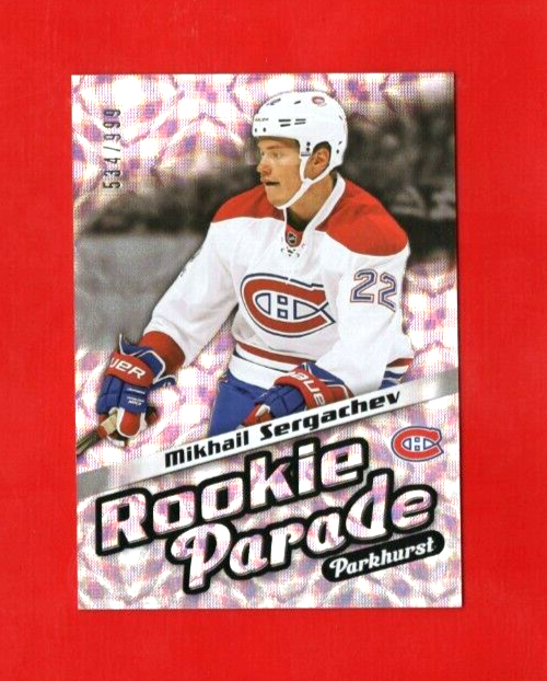 2016-17 Parkhurst Rookie Parade #RP29 Mikhail Sergachev534/999Montreal Canadiens