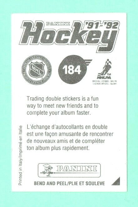 1991-92 Panini Stickers #184 Patrick Roy - Montreal Canadiens