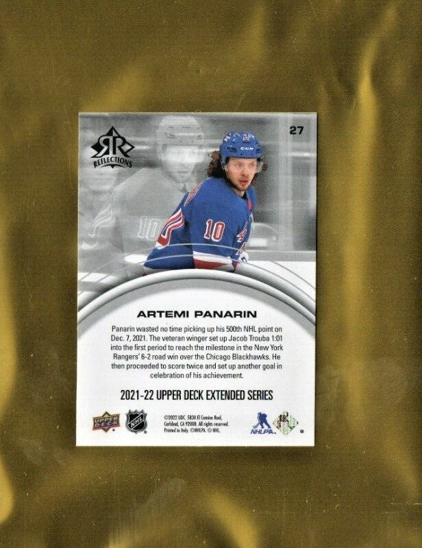 2021-22 Extended Series Triple Dimensions Reflections #27 Artemi Panarin Rangers