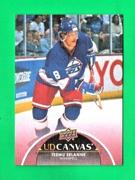Teemu Selanne 2021-22 Upp Deck Series 2 Canvas Retired Stars #C243 Winnipeg Jets