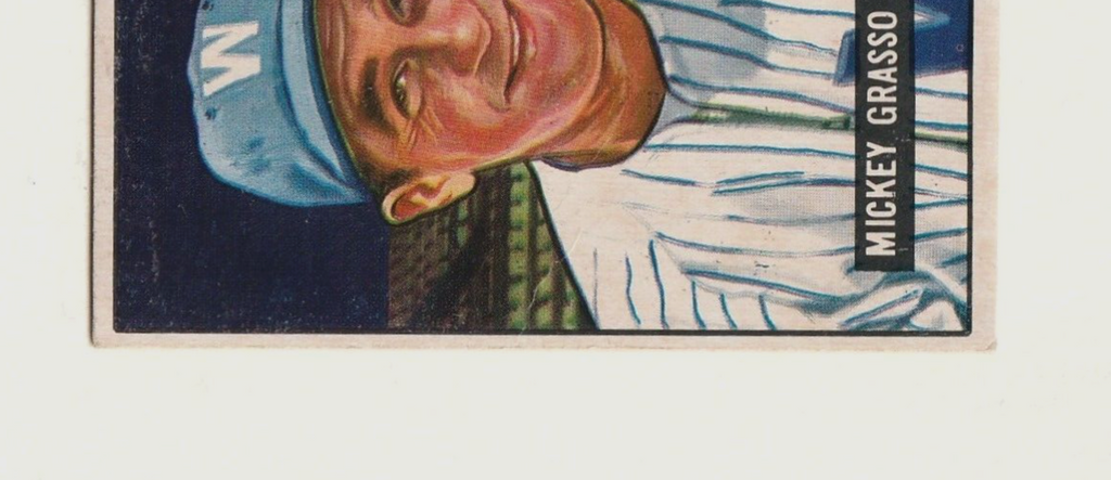 1951 Bowman #205:  -  MICKEY GRASSO   -   "Washington Senators"  NRMT-MT