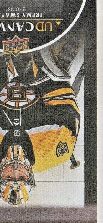 2021-22 UD Series 1 Canvas Young Guns Black #C116 Jeremy Swayman - Boston Bruins