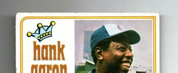 1974 Topps - Hank Aaron - #1 Home Run King Atlanta Braves Baseball Card  VG-VG+