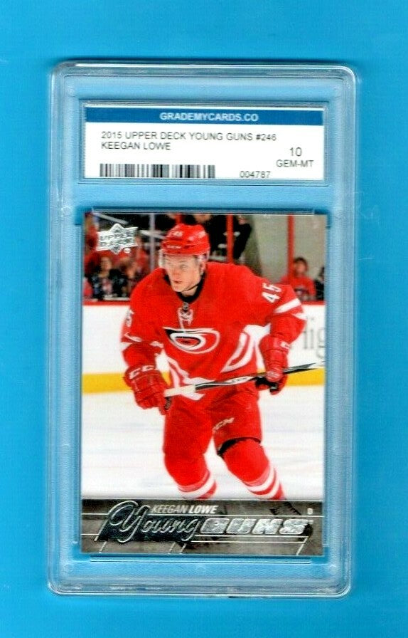 2015-16 Upper Deck Young Guns  #246 Keegan Lowe  Carolina Hurricanes Gem-Mint 10