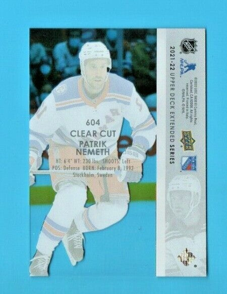 Patrik Niemeth 2021-22 Upper Deck Extended Clear Cut Exclusives #604 SSP Rangers