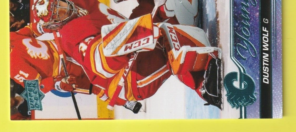 2023-24 Upper Deck Young Guns Deluxe #210 Dustin Wolf 210 /250 - Calgary Flames