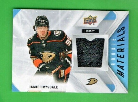 2021-22 Upper Deck Series 2 Jamie Drysdale Rookie Materials  BLACK Jersey #RM-JD