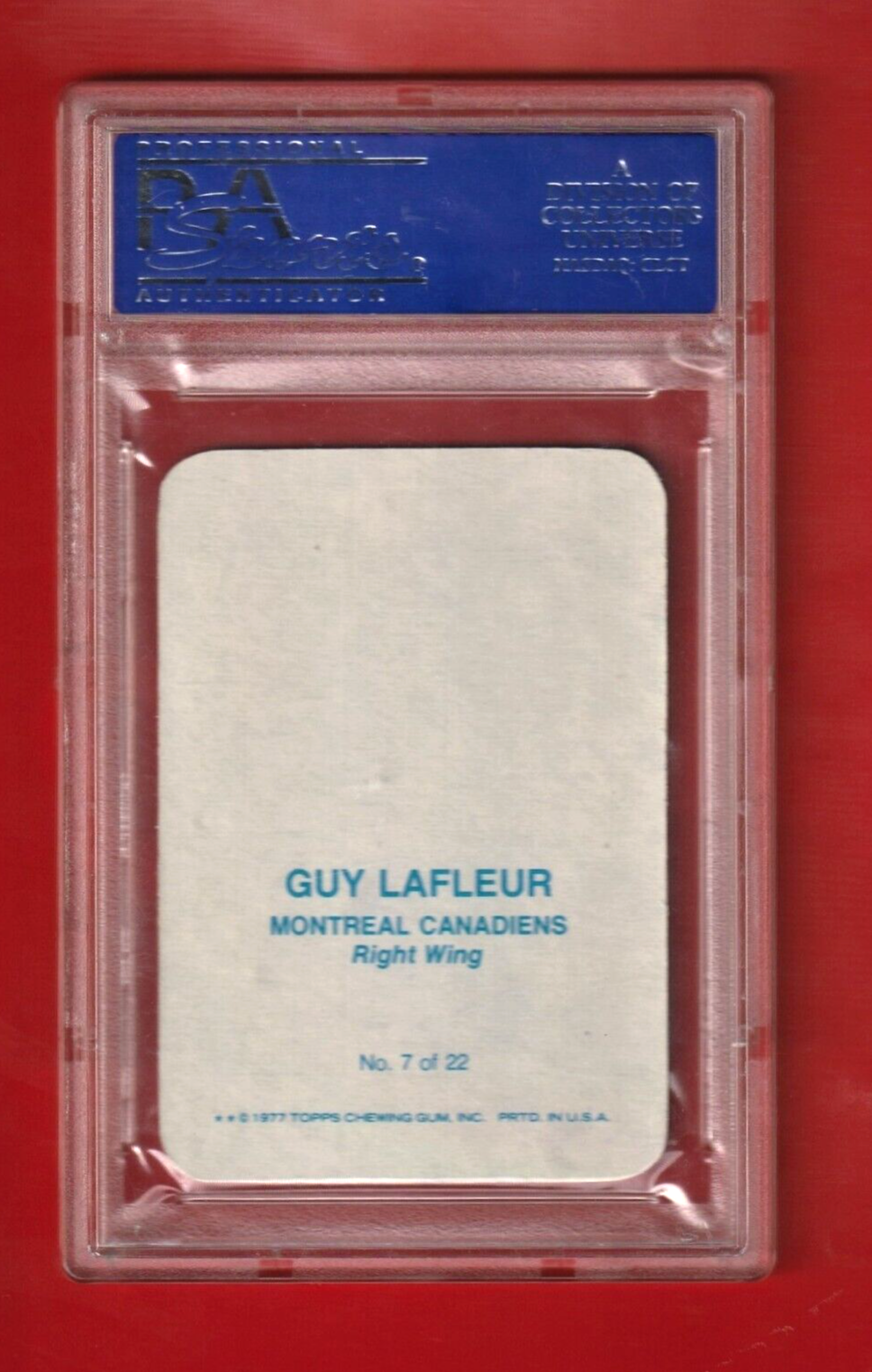 1977 Topps?O-Pee-Chee  -  Guy Lafleur  -  ROUND CORNERS #7 PSA 8 NM-MT- Montreal