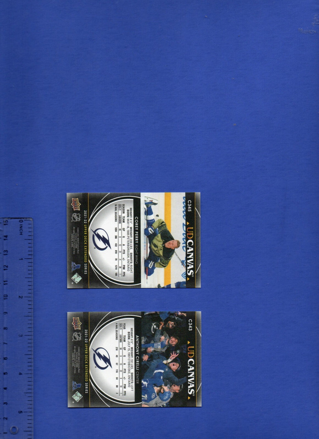 2021-22 UD Extended Series UD BLACK Canvas #C345 Corey Perry Tampa Bay Lightning