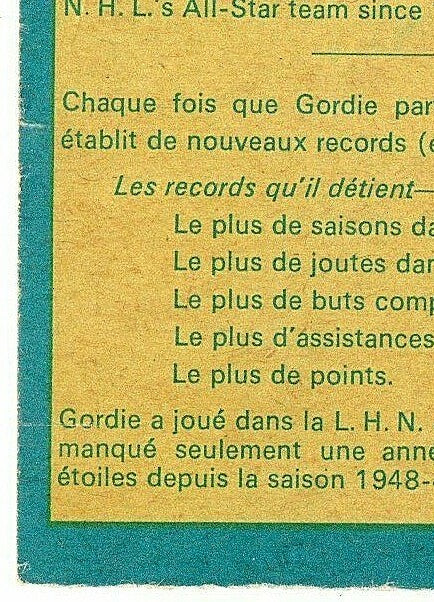 1969-70 OPC O PEE CHEE # 193 GORDIE HOWE RARE WITH/NO MR HOCKEY 