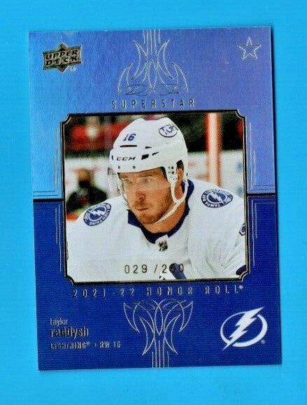 Taylor Raddysh 2021-22 Upper Deck Series 2 Honor Roll  RAINBOW  #HR-64   029/250