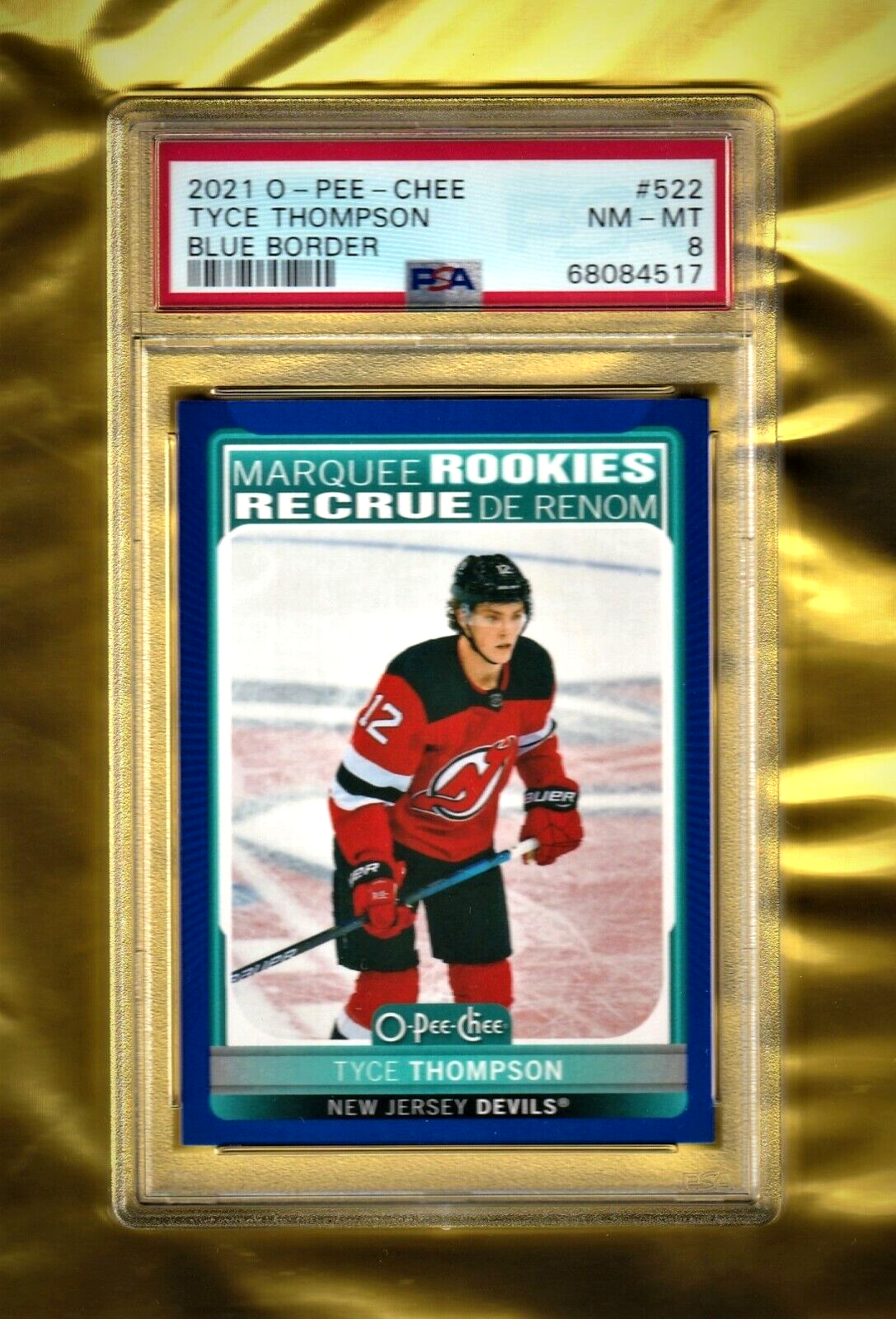 2021 O-Pee-Chee Blue Border Tyce Thompson ROOKIE #522 PSA 8 NM-MT
