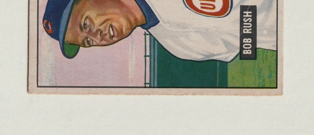 1951 Bowman #212:   -  BOB RUSH     "Chicago Cubs" ~  VG-EX