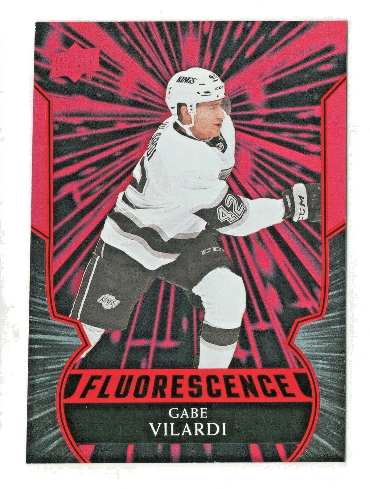 2020-21 Upper Deck Series 2 Gabe Vilardi Red Fluorescence RC Rookie F-6 Kings