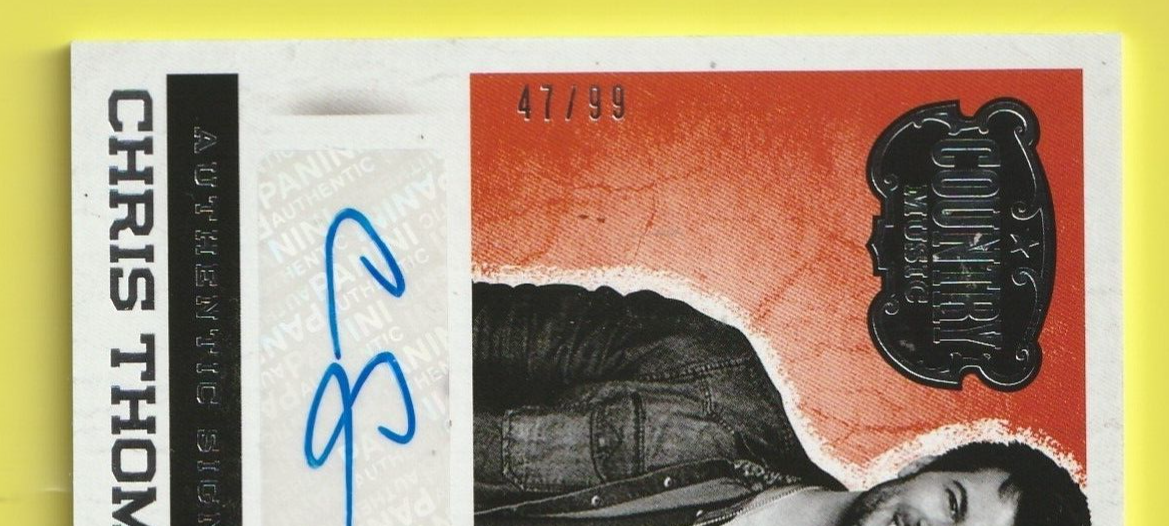 2014 Panini  - Country Music Signatures  - Red - Auto #S-CT Chris Thompson 47/99