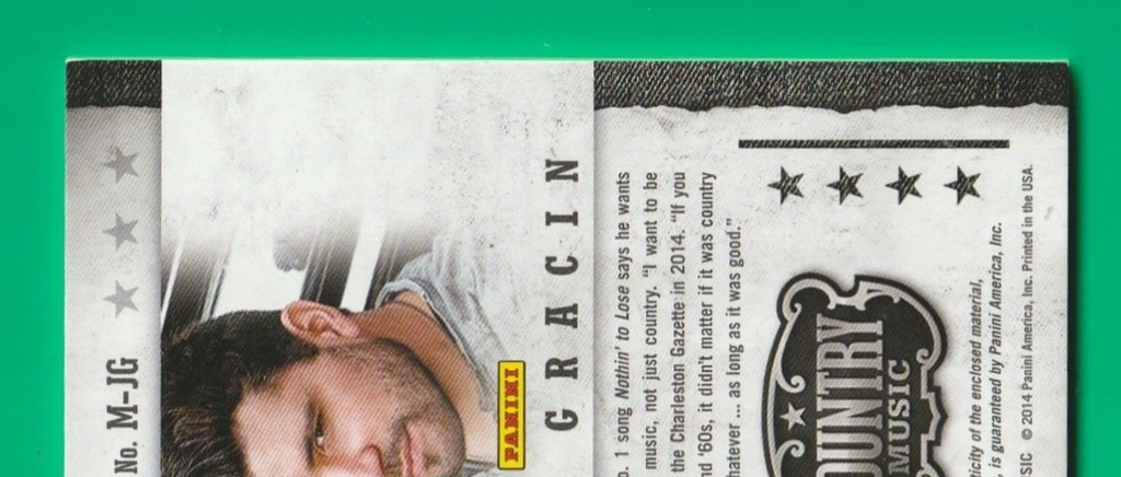2014 Country Music -  Josh Gracin  -  Musician Materials -  GOLD  Relic #031/199