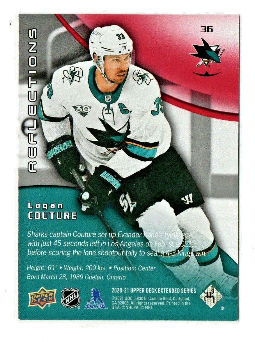 2020-21 Upper Deck Extended Series Ruby  REFLECTIONS - Logan Couture 284/500 #36