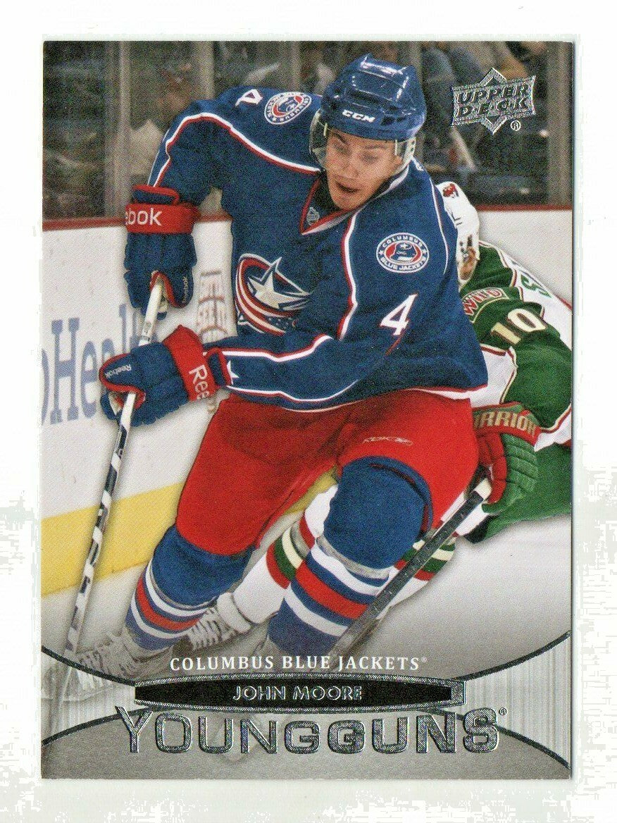 2011-12 Upper Deck Young Guns Rookie #210 John Moore YG RC Columbus Blue Jackets