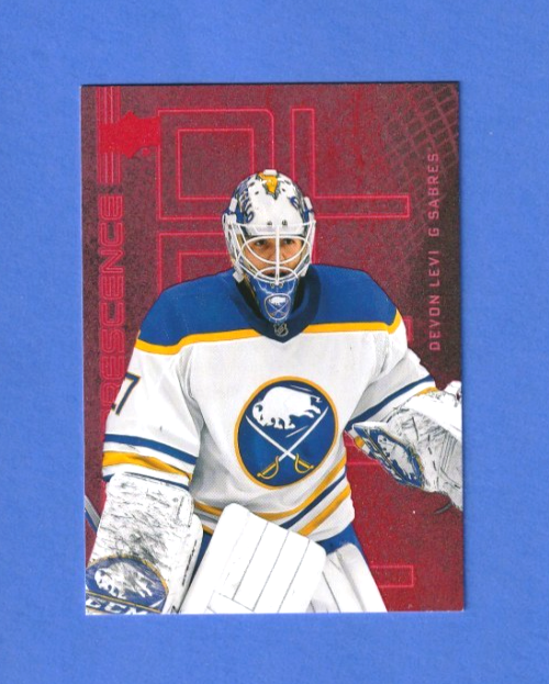 2023-24 Upper Deck Fluorescence Red   Devon Levi  Rookie #F-49 Buffalo Sabres RC