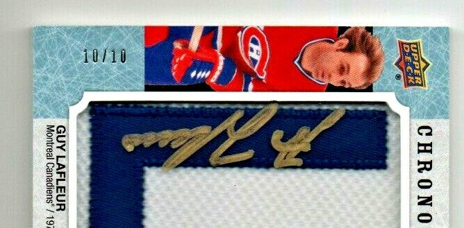 2018-19 Chronology Letterman Patches - Guy Lafleur  MONTREAL CANADIENS "L" 10/10