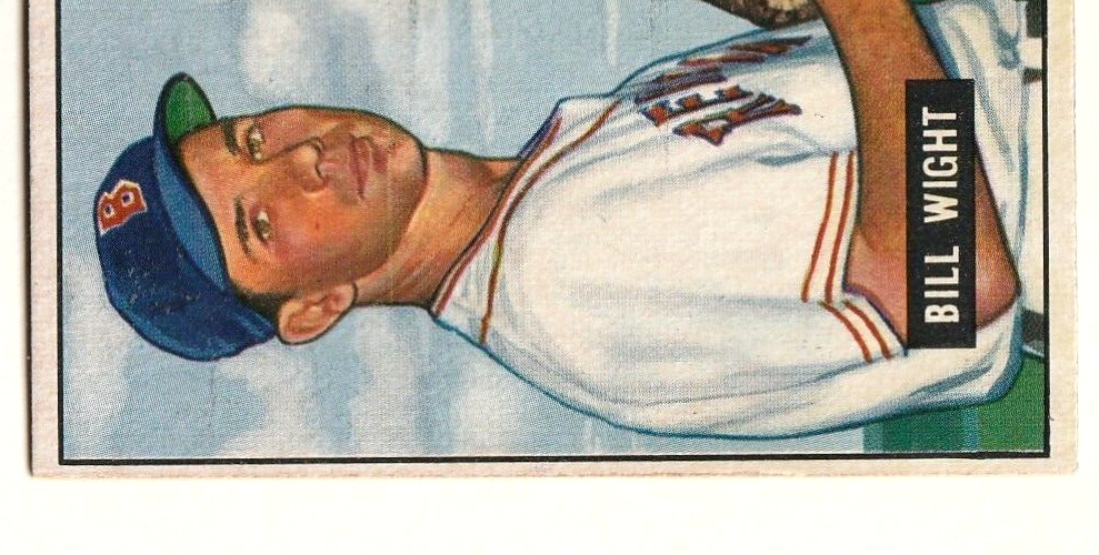 1951 Bowman #164  -  Bill Wight  -  Pitcher  -  Boston Red Sox  EX-NRMT