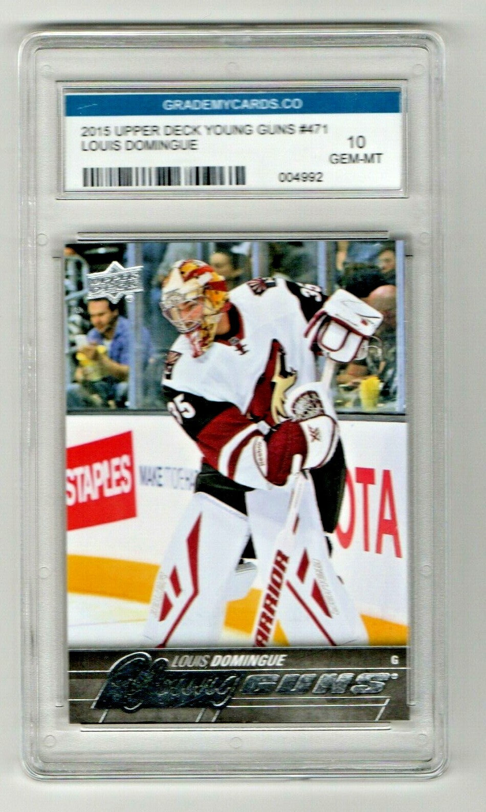 2015-16 Upper Deck Young Guns Louis Domingue #471 GMC 10 GEM-MINT Coyotes Rookie