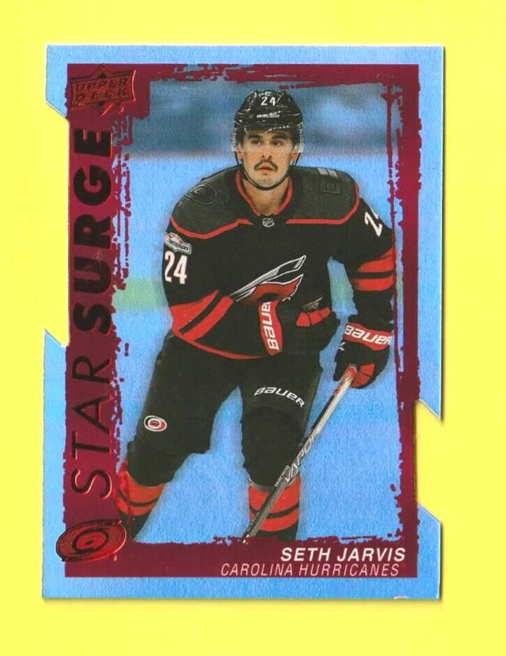 Seth Jarvis   -   Star Surge *RED*  DIE-CUT     -    2023-24 Upper Deck Series 1