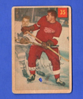 1954-55 Parkhurst #35 Metro Prystai Lucky Premium Red Wings Vintage Hockey