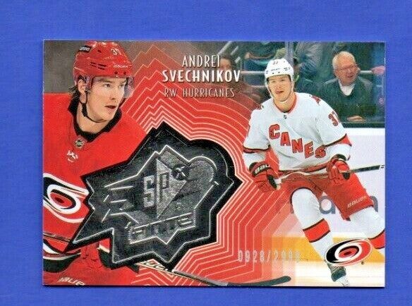 Andrei Svechnikov 2021-22 UD Extended SPxFinite Radiance Silver #SF-9  0928/2999