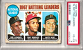 1968 Topps   -   Clemente/ Gonzalez/ Alou     #1 NL Batting Leaders PSA 4 VG-EX