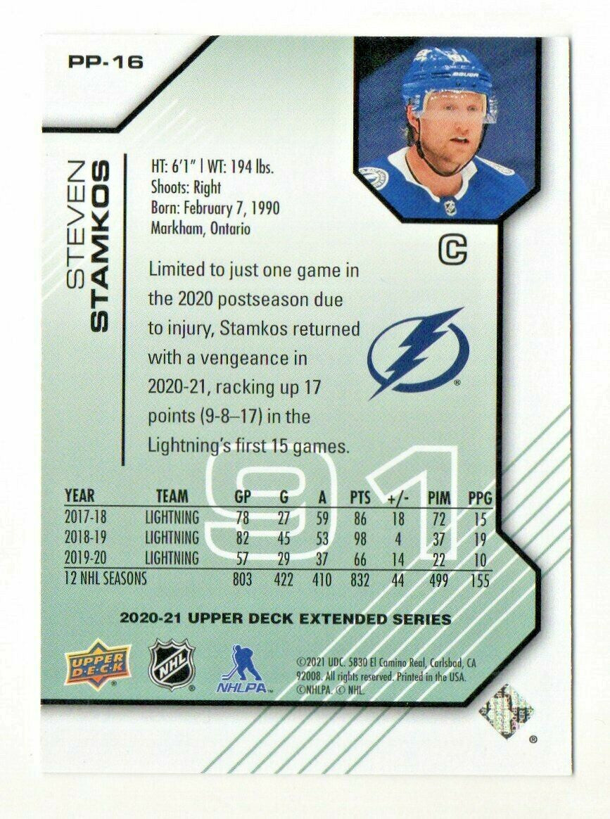 2020-21 Upper Deck Extended Pros & Prospects #PP-16 Steven Stamkos 0906/1000