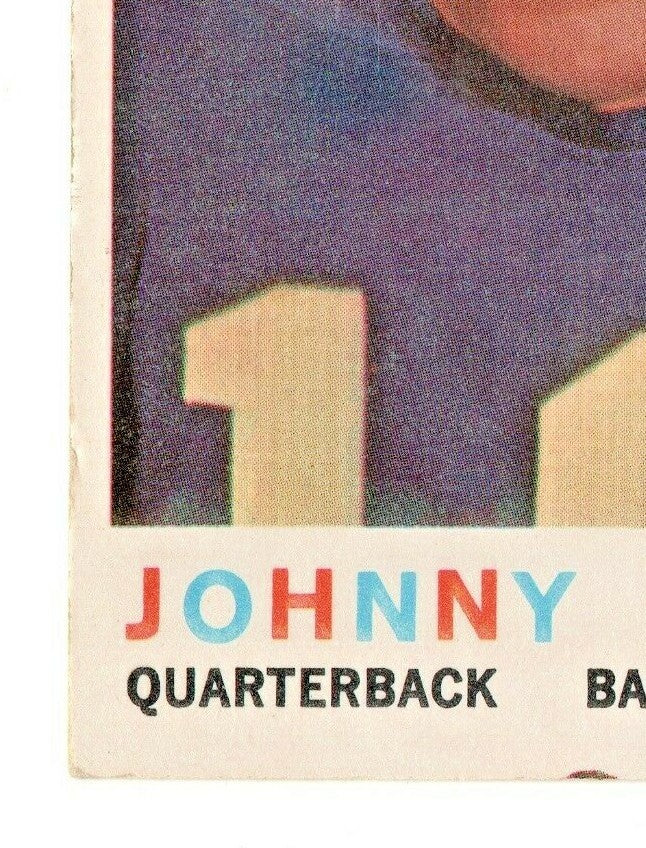 1959 TOPPS FOOTBALL    JOHNNY UNITAS   CARD # 1 VG-EX  -  Baltimore Colts Legend