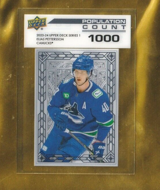 2023-24 Upper Deck Series 1   #PC-17   Elias Pettersson  - Population Count 1000