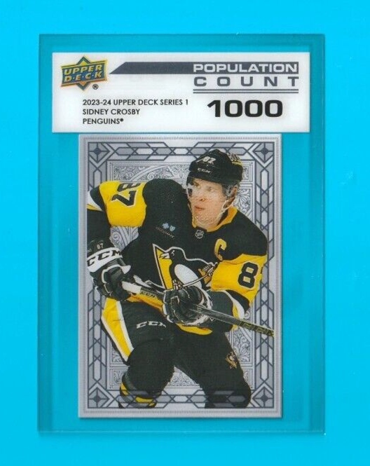 2023-24 Upper Deck Series 1  -  #PC-12   Sidney Crosby   - Population Count 1000
