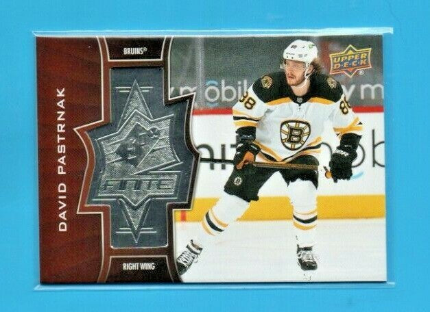 2020-21 UD Extended Series David Pastrnak SPx Finite Card #SF-3 Bruins 2140/2999