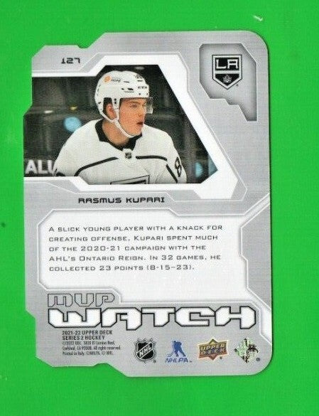 Rasmus Kupari 2021-22 Upper Deck Series 2 MVP Watch Gold Die-Cut #127 -  061/250