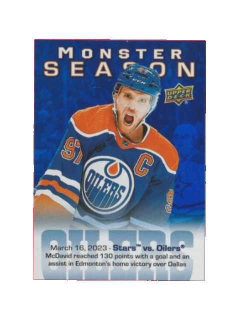 2023-24 UD Monster Season - CONNOR McDAVID - Edmonton Oilers - Card# MS-69