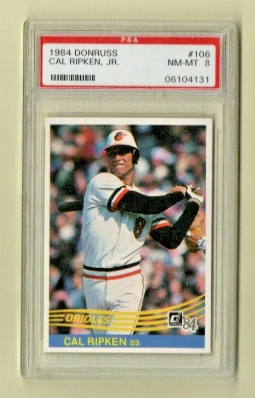1984 Donruss #106  -  Cal Ripken Jr.  -  HOF Baltimore Orioles PSA 8 NM-MT