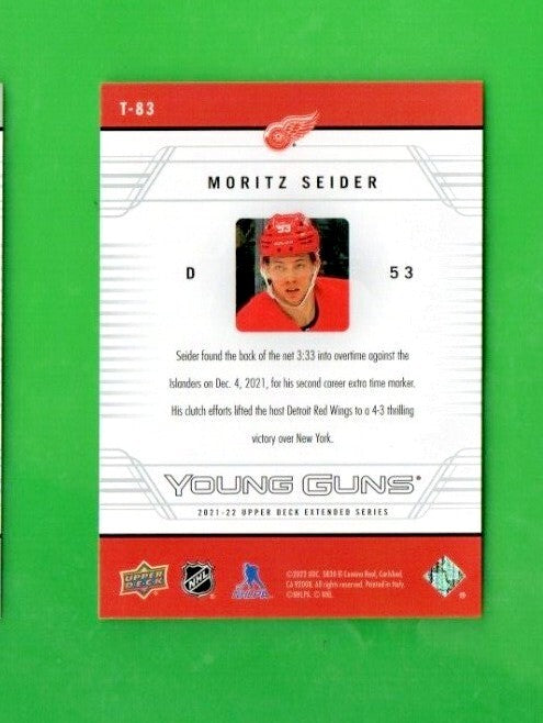 2021-22 Extended Series 06-07 Upper Deck Retro Young Guns #T-83 Moritz Seider