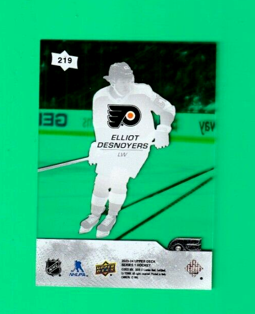 Elliot Desnoyers 2023-24 Upper Deck Young Guns -  Clear Cut  -   SP RC Card #219