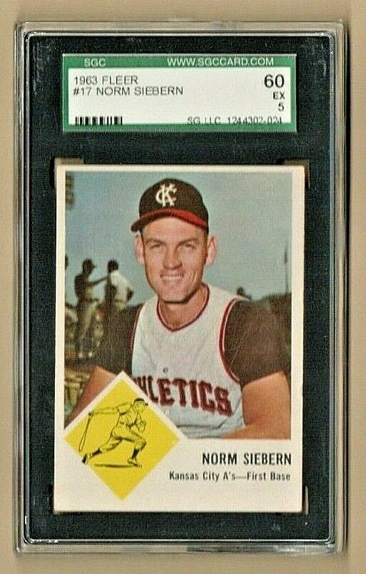 1963 Fleer #17 Norm Siebern Kansas City A's  Graded Baseball Card 