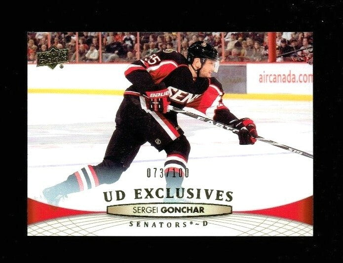 2011-12 Upper Deck UD Exclusives 073/100 Sergei Gonchar #70 Ottawa Senators