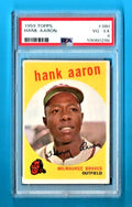 1959 Topps  - Hank Aaron -  #380  -  PSA   VG-EX 4  -  Milwaukee Braves  HOF