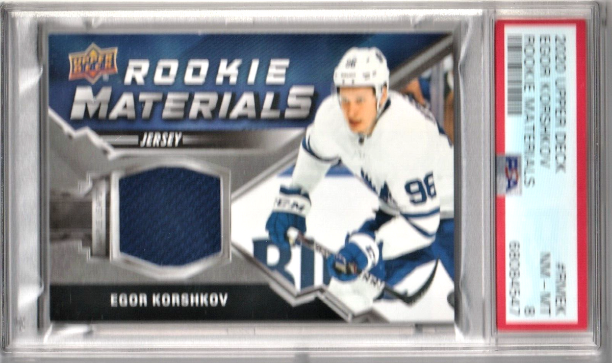 2020 Upper Deck Rookie Materials Egor Korshkov ROOKIE PATCH #RM-EK PSA 8 NM-MT