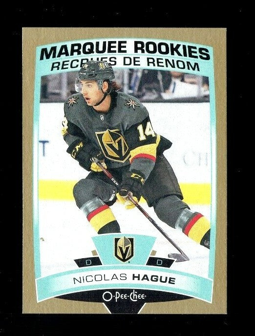 2019-20 Series 2 OPC Update Gold Border Marquee Rookies #619 Nicolas Hague