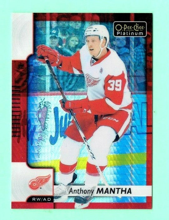 2017/18 O-PEE-CHEE PLATINUM RED PRISM PARALLEL #17 ANTHONY MANTHA 043/199 - HOT