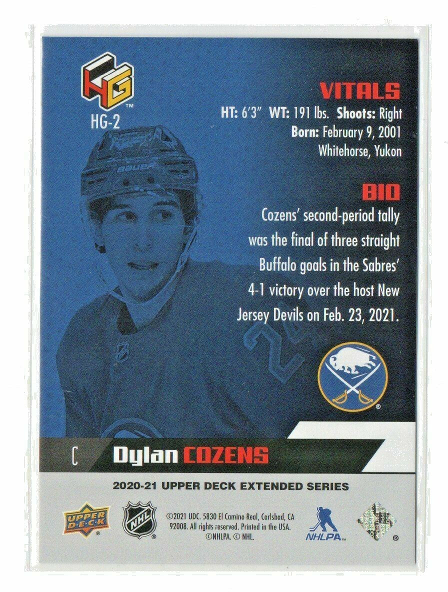 DYLAN COZENS - 20/21 UPPER DECK EXTENDED SERIES HoloGrFx  Silver ROOKIE  HG-2