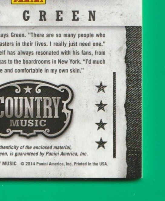 2014 Panini Country Music Musician Materials  #M-PG  -  Pat Green  091/399
