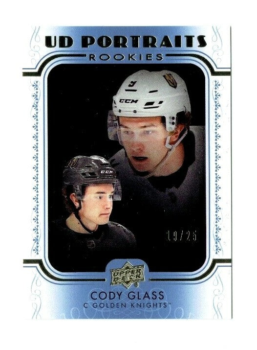  2019-20 Series 2 Portraits Platinum Blue Foil Rookie P-93  CODY GLASS 19/25